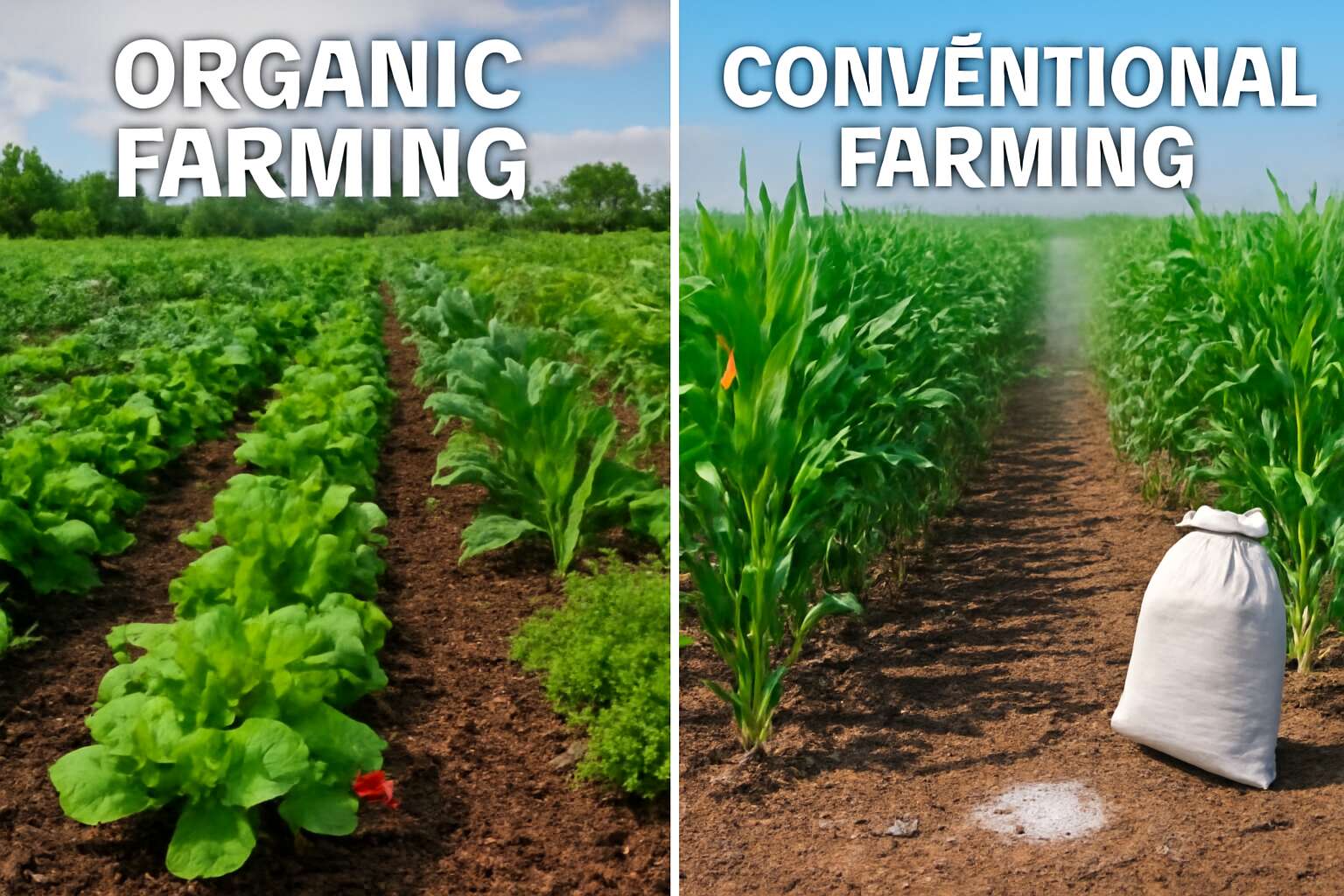 how organic farming is different from inorganic make the difference