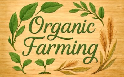 Capture nature’s craft: organic farming written in calligraphy for green dreamers.